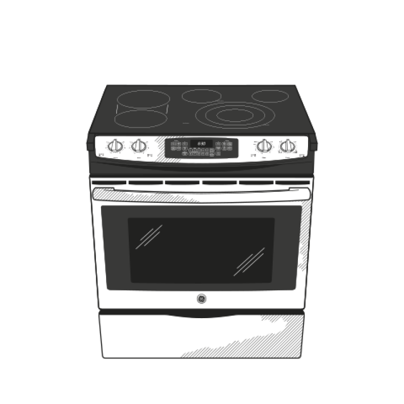 30" Slide-In Front Control Electric Convection Range JS750SFSS