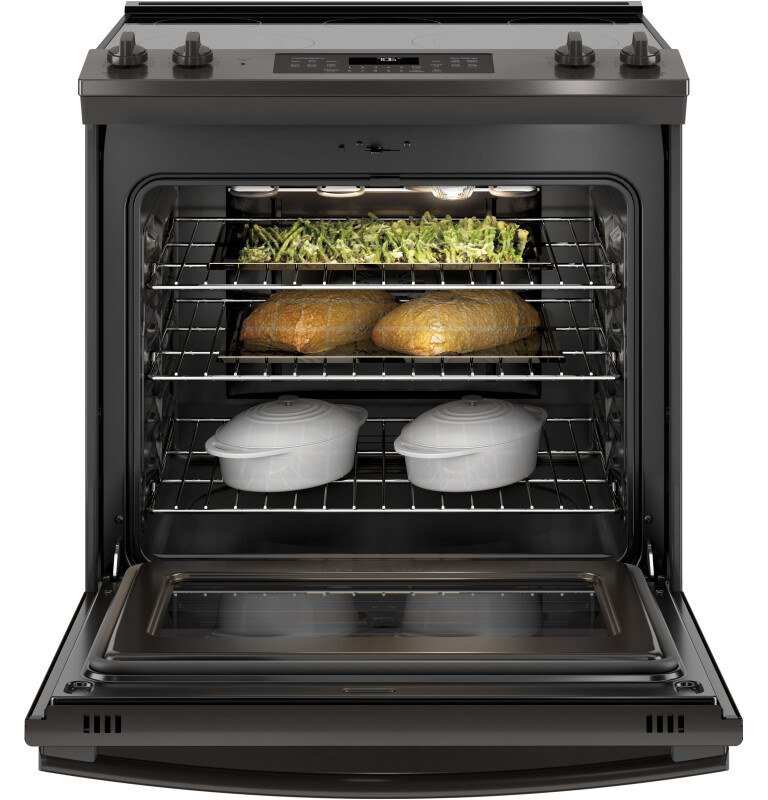 30" Slide-In Electric Convection Range JS760BLTS