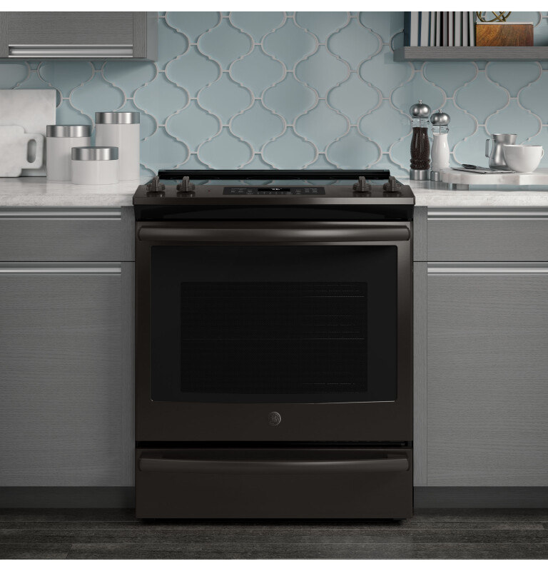 30" Slide-In Electric Convection Range JS760BLTS