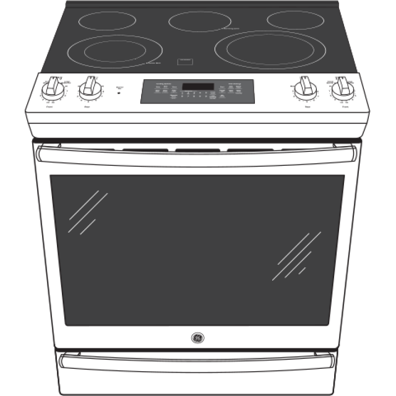30" Slide-In Electric Convection Range JS760DLWW