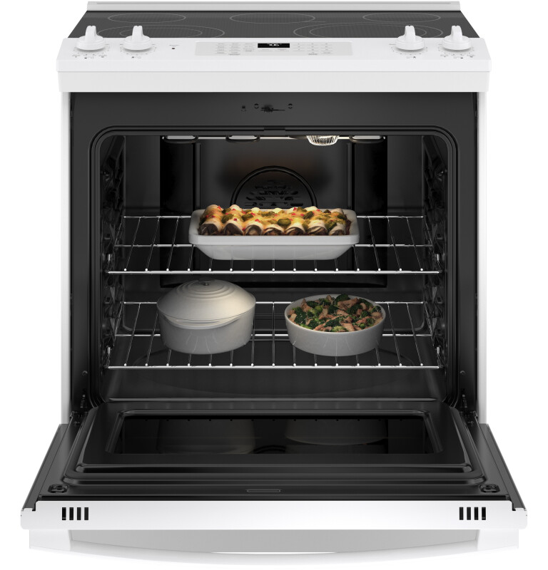 30" Slide-In Electric Convection Range with No Preheat Air Fry JS760DPWW
