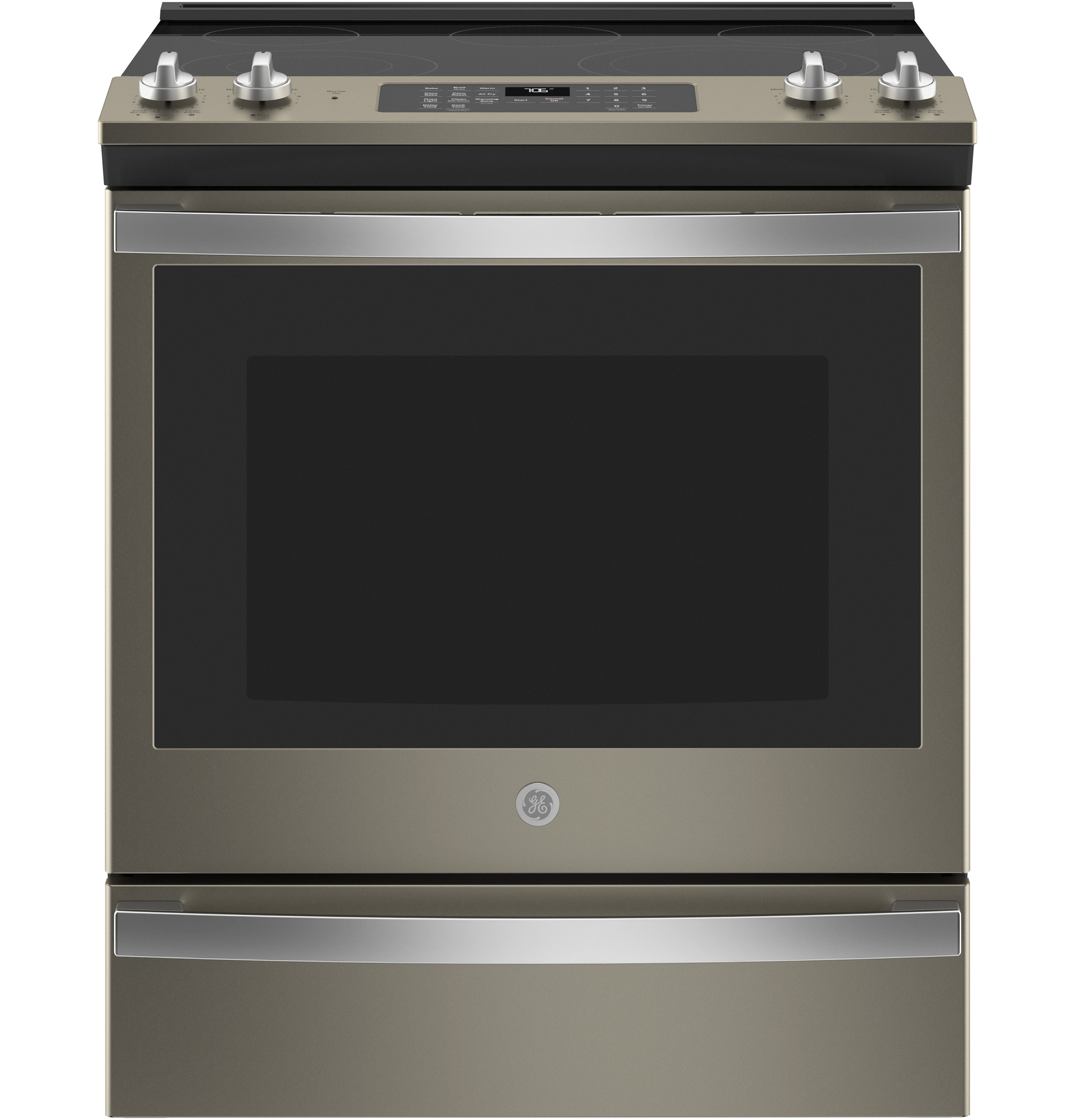 GE 30" Slide-In Electric Convection Range with No Preheat Air Fry Slate JS760EPES Picture 1