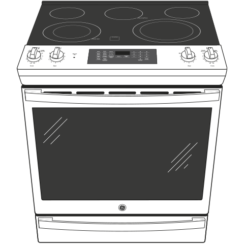 30" Slide-In Electric Convection Range with No Preheat Air Fry JS760EPES