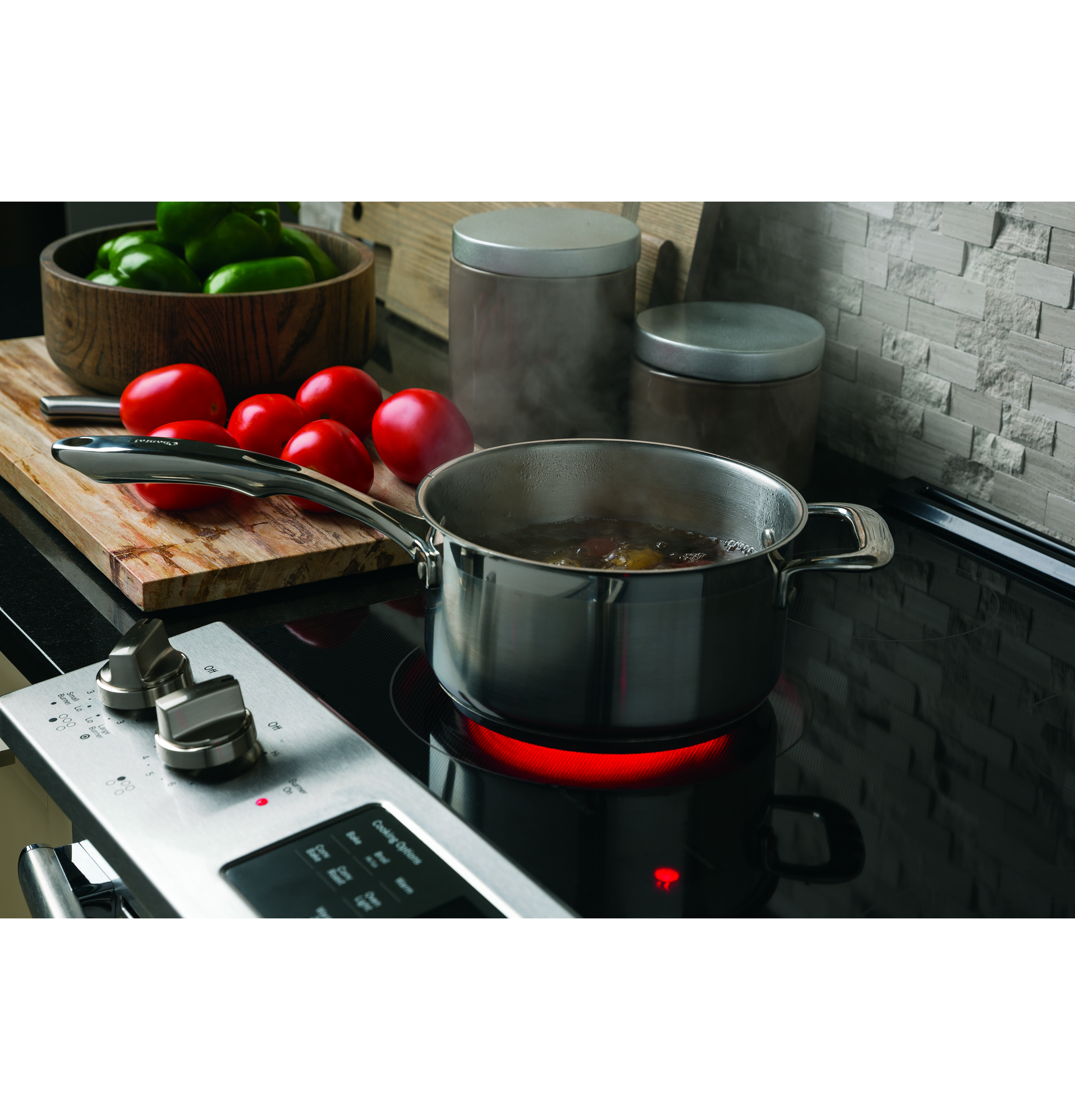 30" Slide-In Electric Convection Range with No Preheat Air Fry JS760FPDS