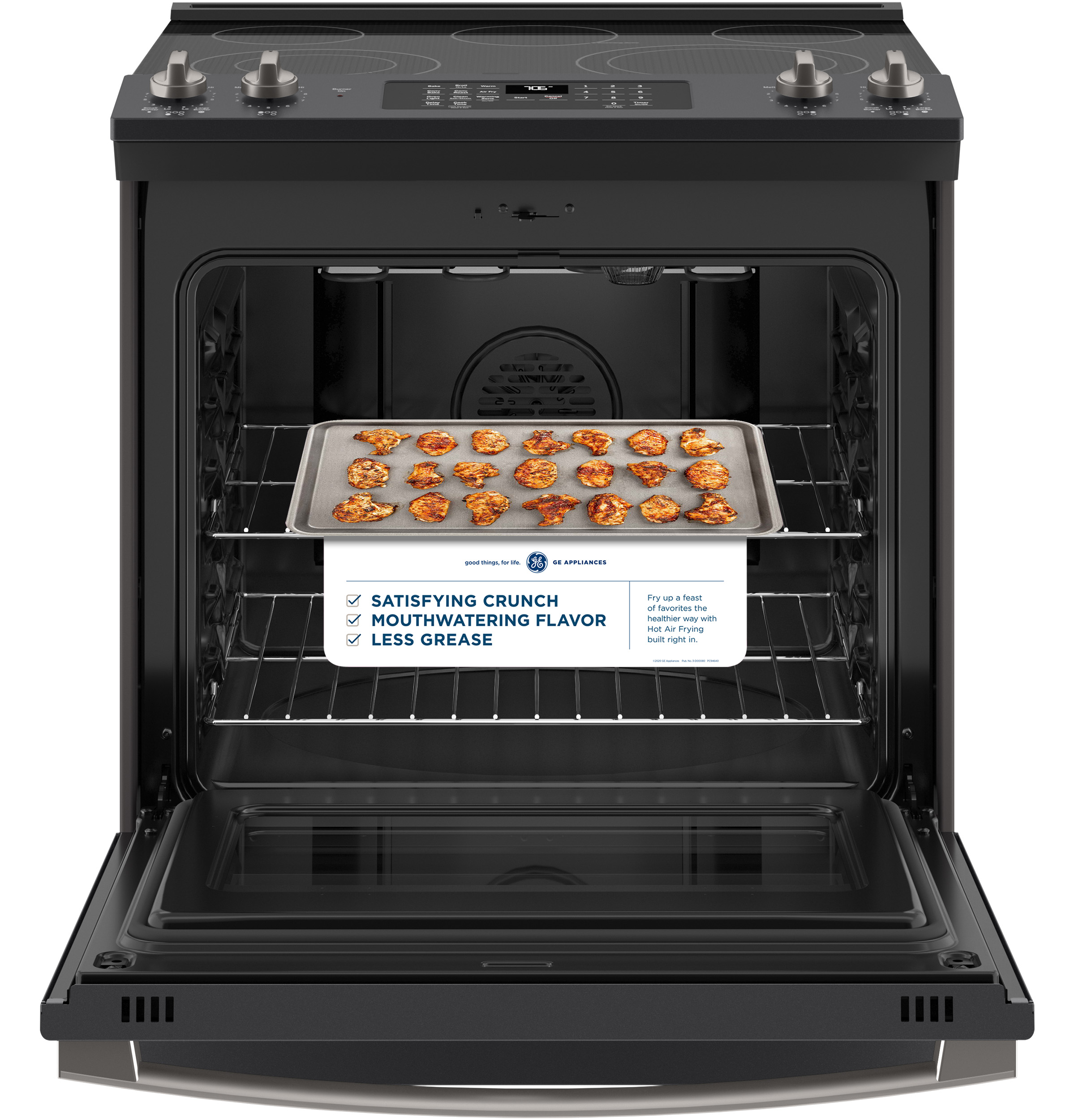 30" Slide-In Electric Convection Range with No Preheat Air Fry JS760FPDS