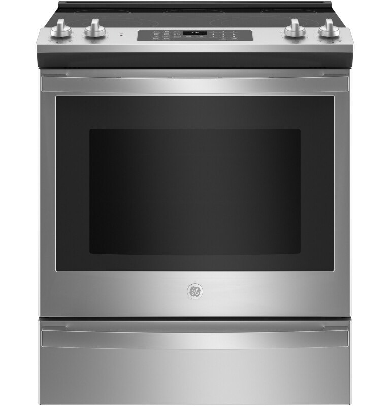 GE 30" Slide-In Electric Convection Range with No Preheat Air Fry Stainless Steel JS760SPSS Picture 1