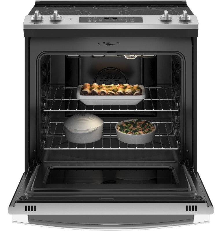 30" Slide-In Electric Convection Range with No Preheat Air Fry JS760SPSS