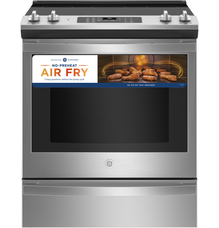 30" Slide-In Electric Convection Range with No Preheat Air Fry JS760SPSS
