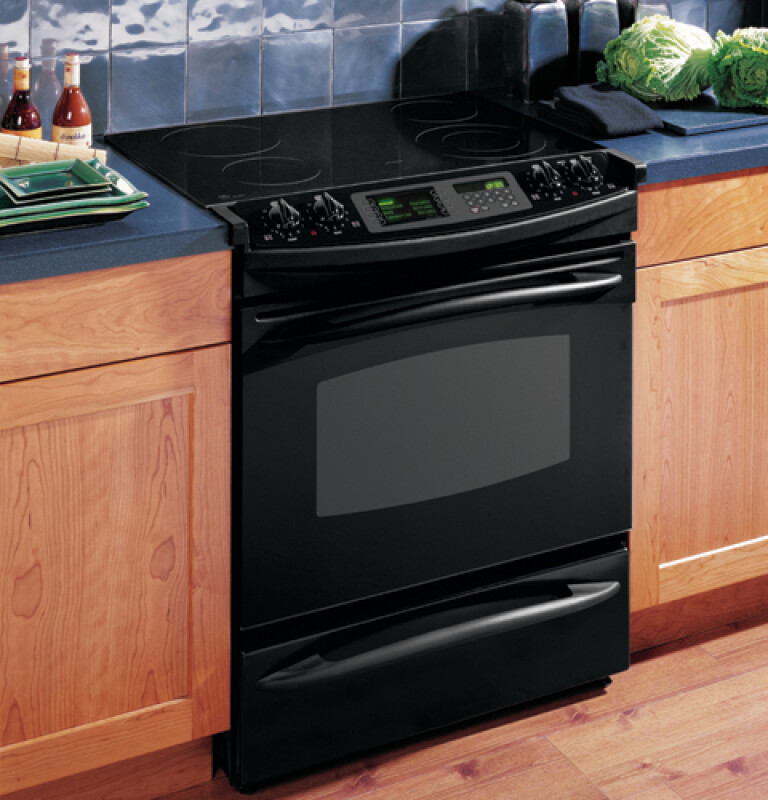 30" Slide-In Electric Range with Trivection Technology JS998BHBB