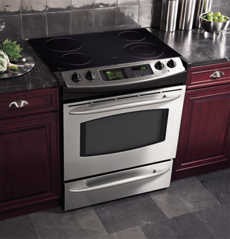 30" Slide-In Electric Range with Trivection Technology JS998SHSS