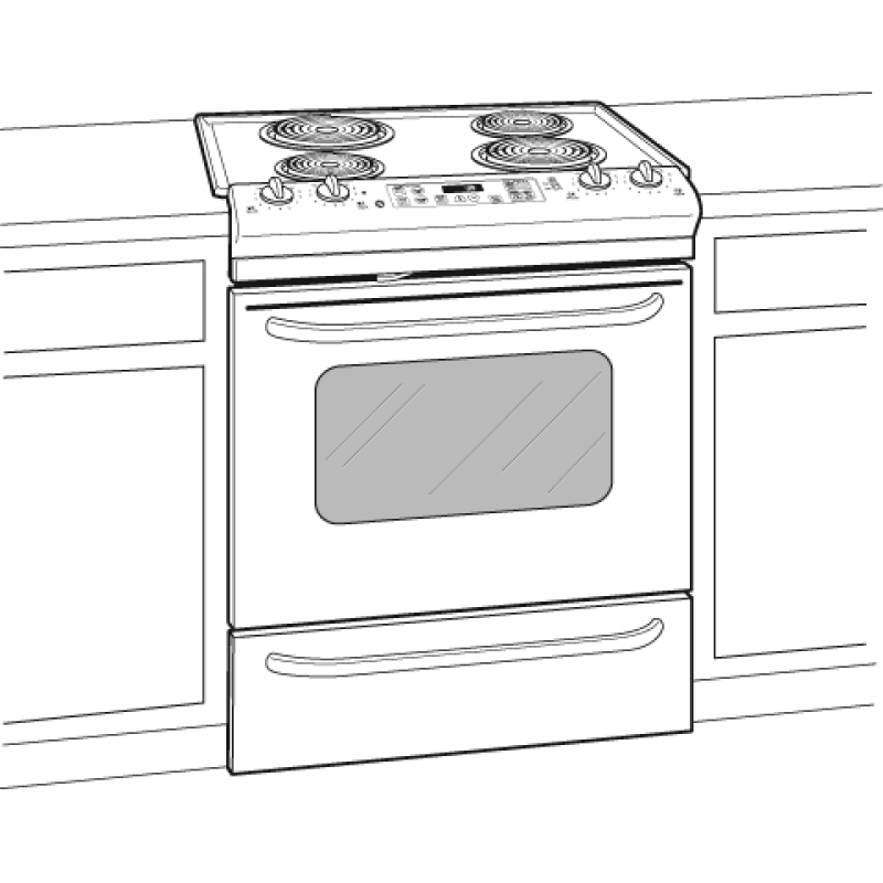 30" Slide-In Electric Range with Self-Cleaning Oven JSP39CKCC