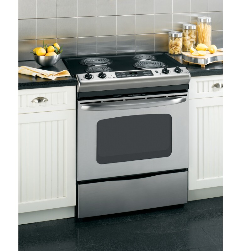 30" Slide-In Electric Range with Self-Cleaning Oven JSP39SNSS