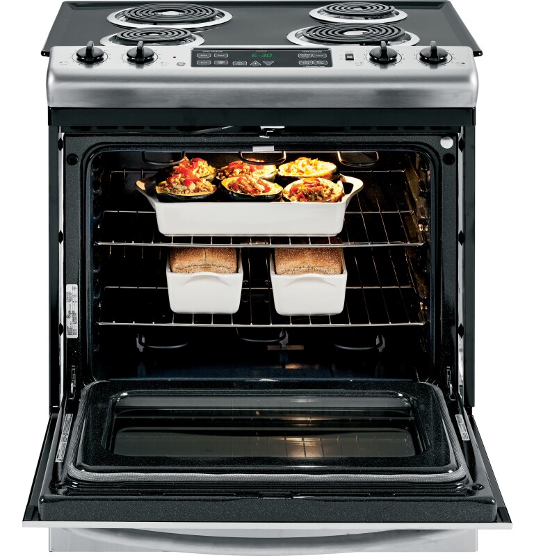 30" Slide-In Electric Range with Self-Cleaning Oven JSP39SNSS