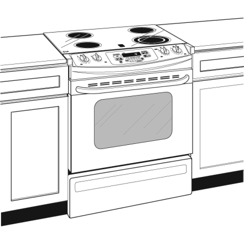 30" Slide-In Electric Range with Self-Cleaning Oven JSP42BKBB