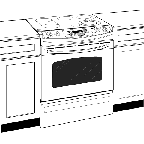 30" Slide-In CleanDesign Electric Range JSP46DPWW
