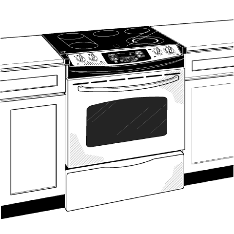 30" Slide-In CleanDesign Electric Range JSP46SPSS