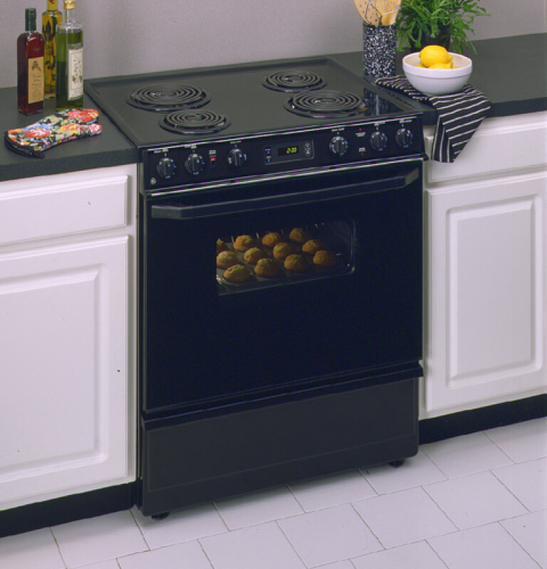 30" Slide-In Electric Range with Standard Clean Oven JSS26BWBB