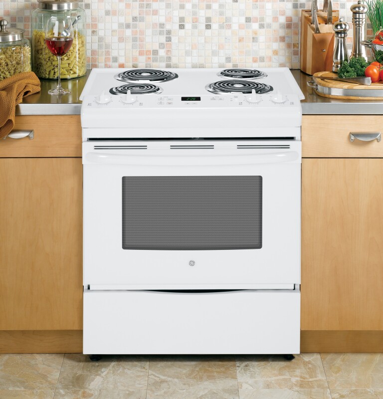 30" Slide-In Front Control Electric Range JSS28DFWW