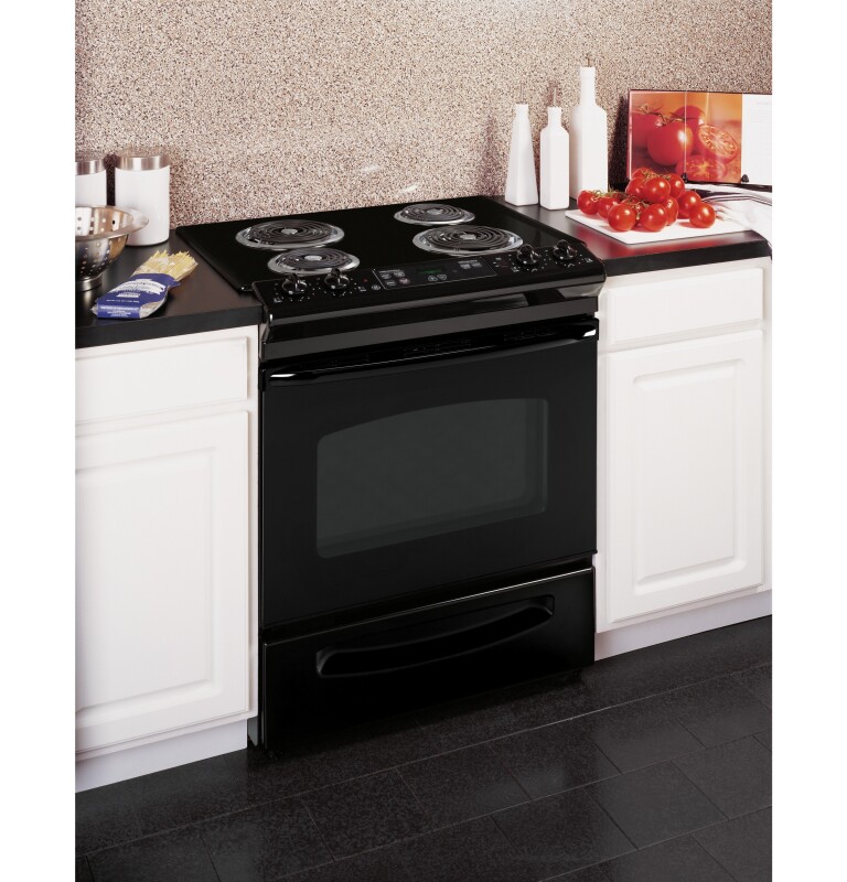 30" Slide-In Electric Range with Standard Clean Oven JSS28DNBB