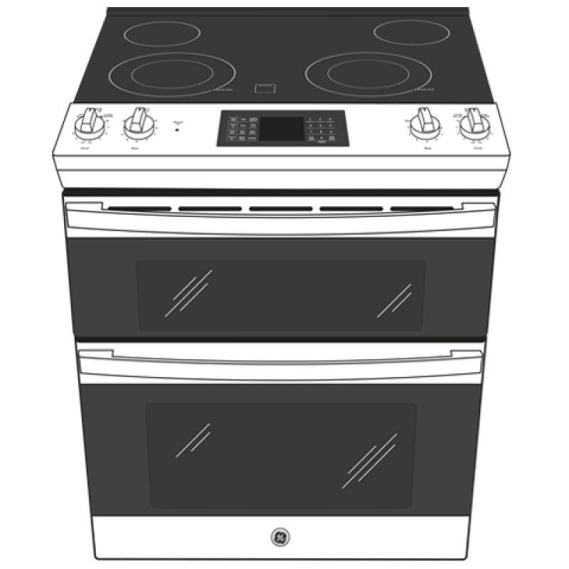 30" Slide-In Electric Convection Double Oven Range JSS86SPSS