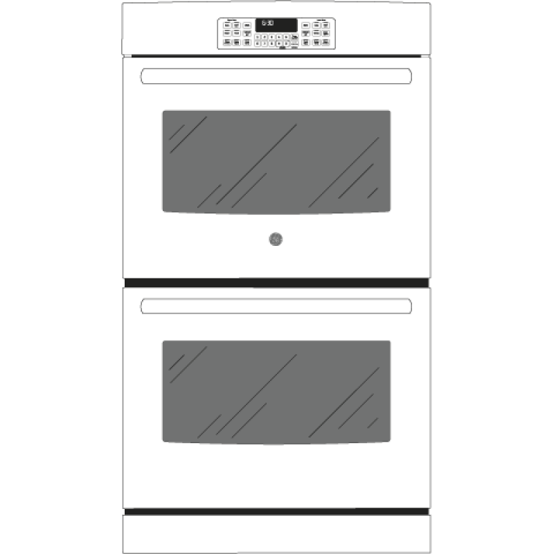 30" Built-In Double Wall Oven JT3500DFBB