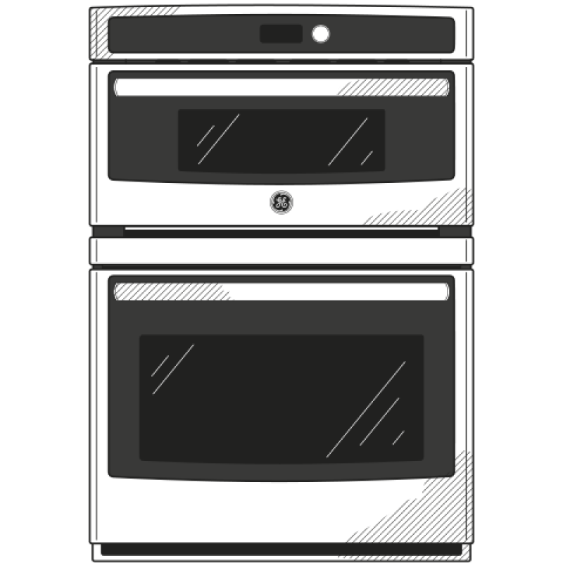 30" Combination Double Wall Oven JT3800SHSS