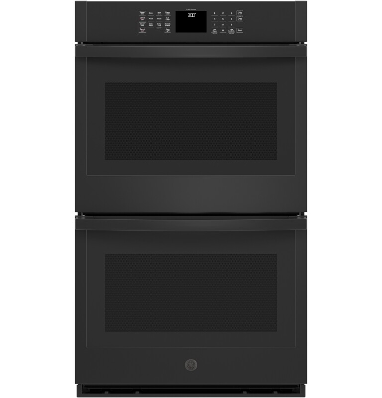 30" Smart Built-In Self-Clean Double Wall Oven with Never-Scrub Racks JTD3000DNBB