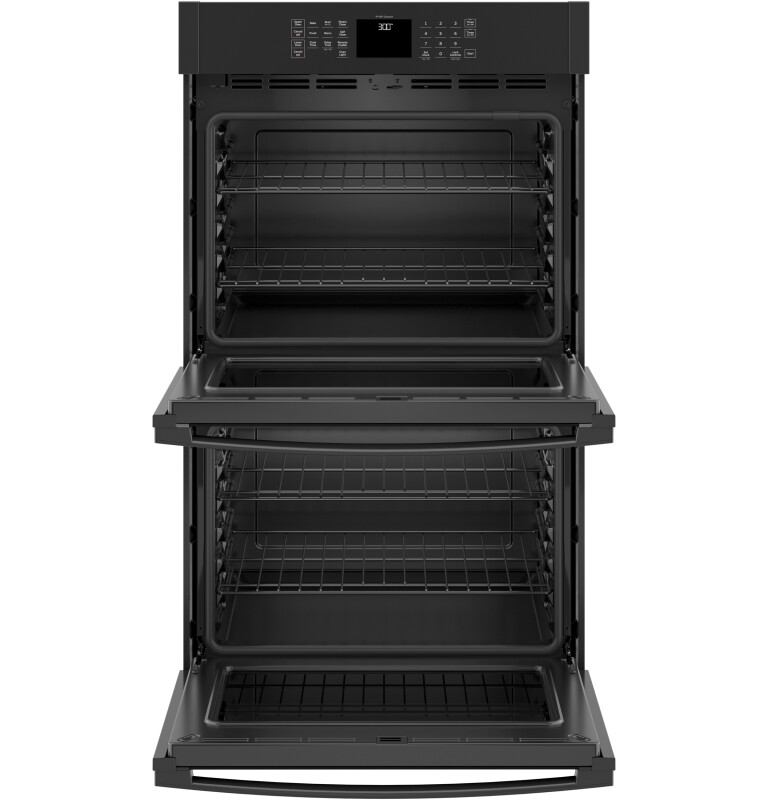 30" Smart Built-In Self-Clean Double Wall Oven with Never-Scrub Racks JTD3000DNBB