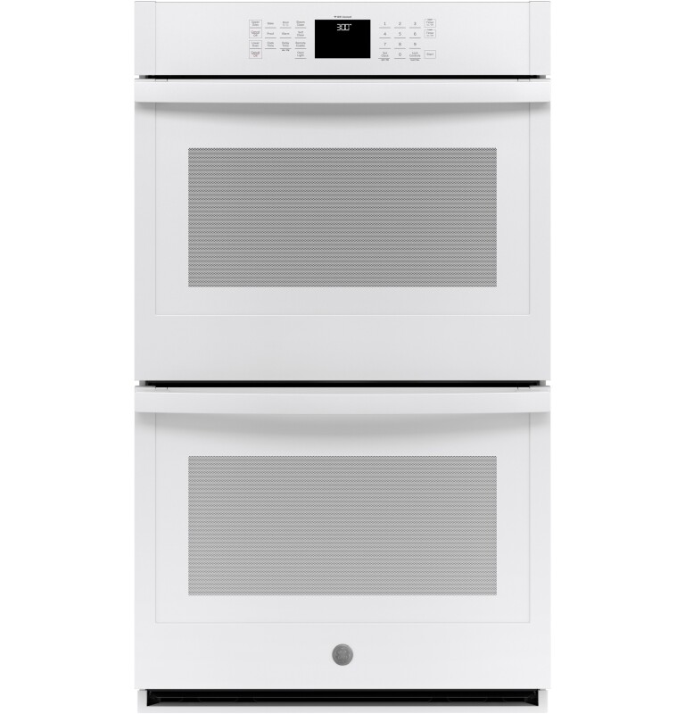 GE 30" Smart Built-In Self-Clean Double Wall Oven White JTD3000DNWW Picture 1