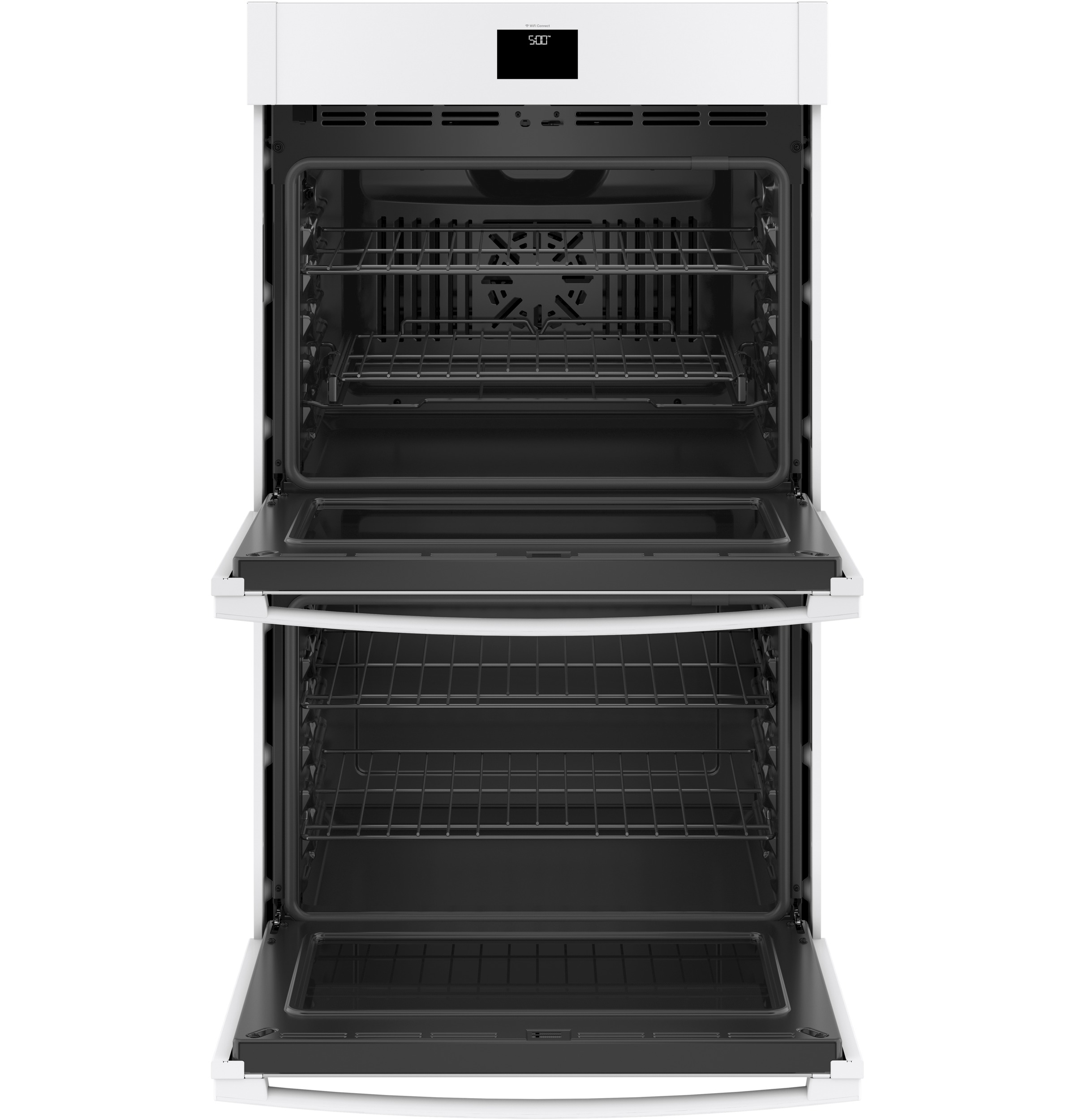 30" Smart Built-In Self-Clean Convection Double Wall Oven with Never Scrub Racks JTD5000DNWW