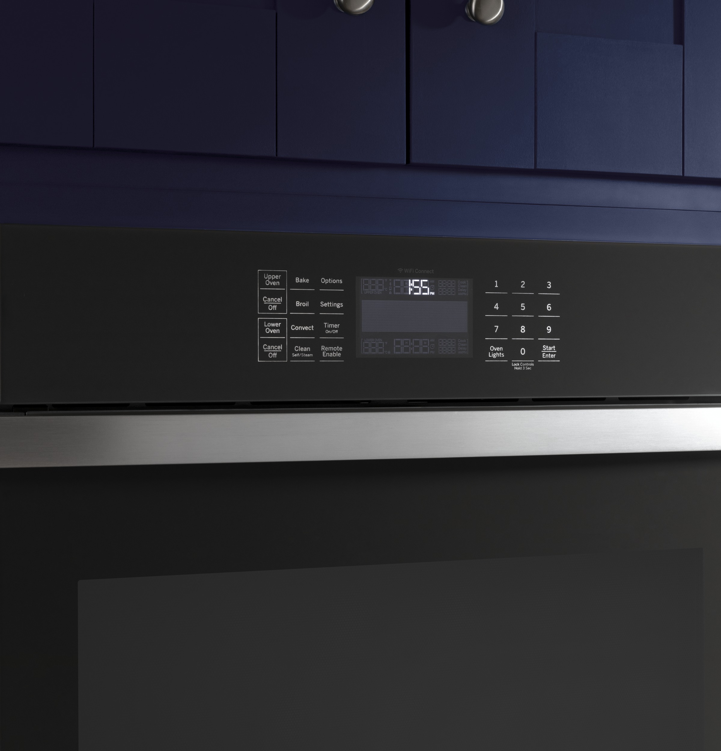 30" Smart Built-In Self-Clean Convection Double Wall Oven with Never Scrub Racks JTD5000DNWW