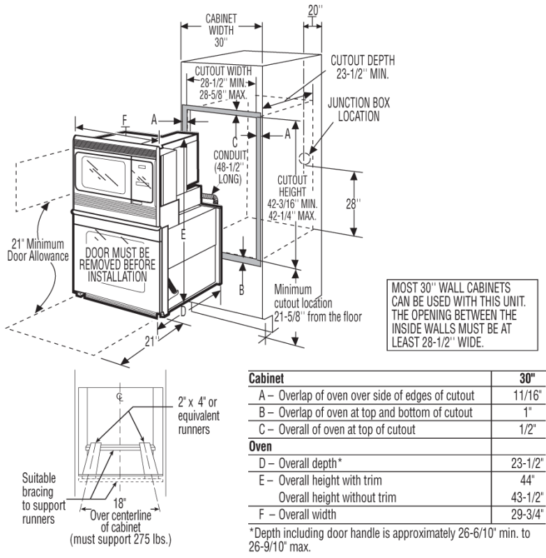30" Built-In Double Microwave/Thermal Oven JTP90CMCC