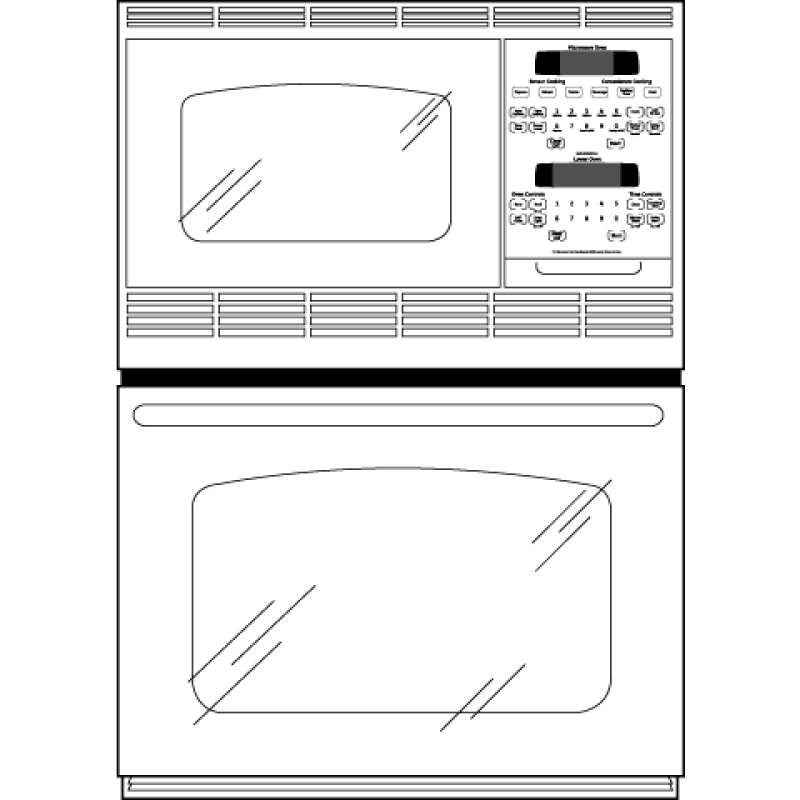 30" Built-In Double Microwave/Thermal Oven JTP90DPCC