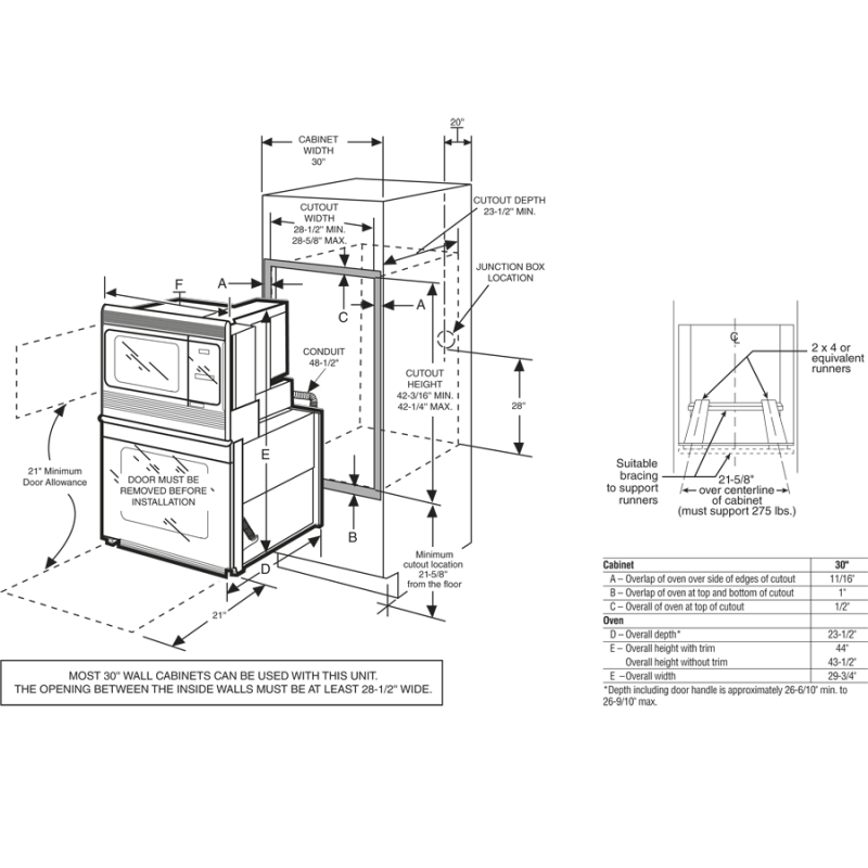 30" Built-In Double Microwave/Thermal Oven JTP90SPSS