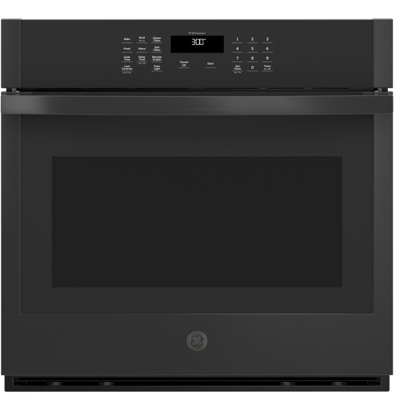 GE 30" Smart Built-In Self-Clean Single Wall Oven with Never-Scrub Racks Black JTS3000DNBB Picture 1