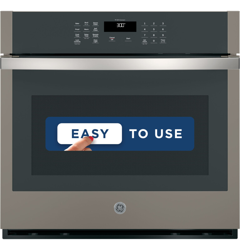 30" Smart Built-In Self-Clean Single Wall Oven with Never-Scrub Racks JTS3000ENES