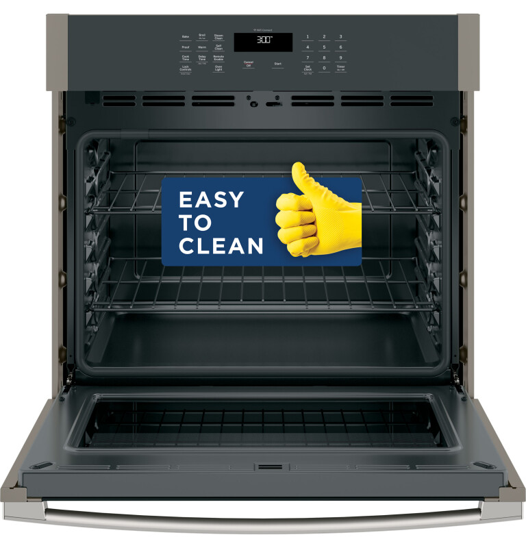 30" Smart Built-In Self-Clean Single Wall Oven with Never-Scrub Racks JTS3000ENES