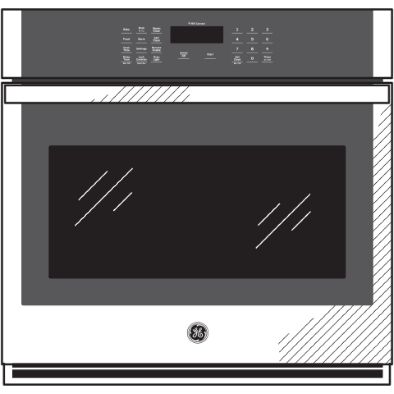 30" Smart Built-In Self-Clean Single Wall Oven with Never-Scrub Racks JTS3000ENES
