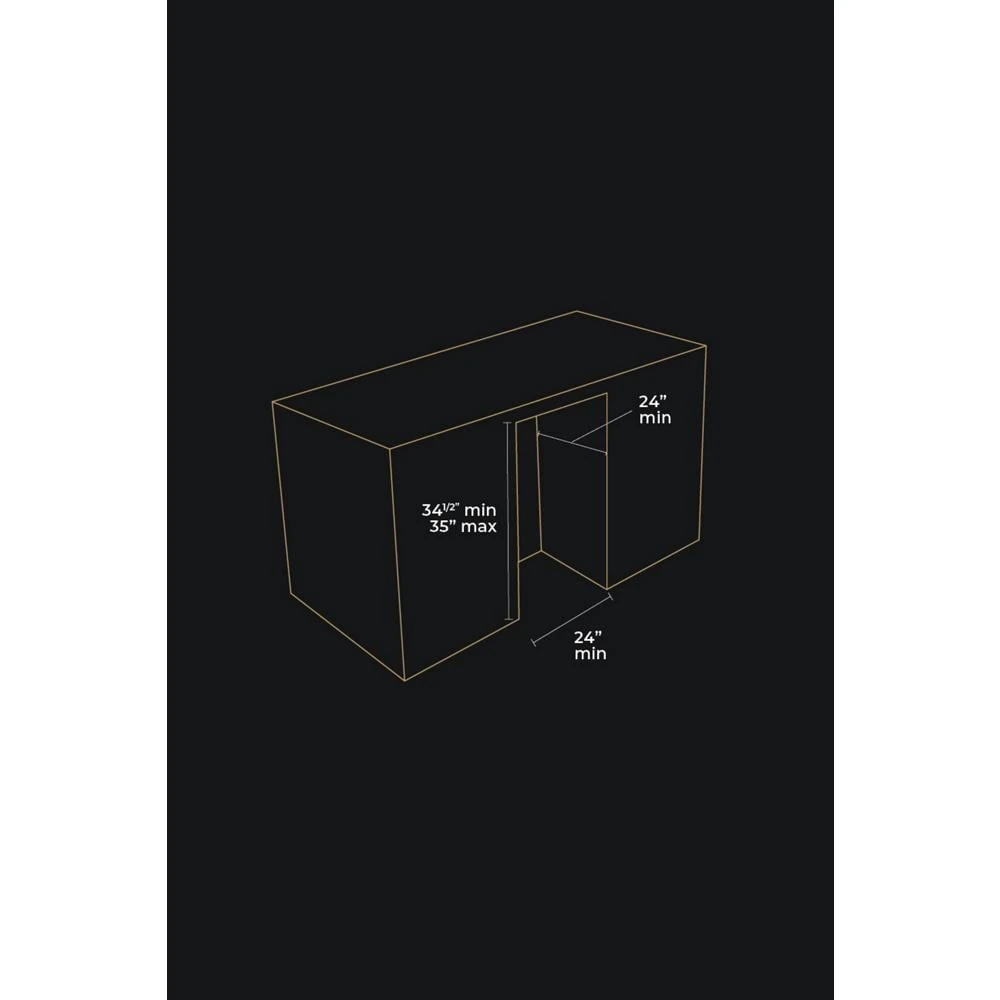 RISE 24" Built-In Undercounter Beverage Center, Left Swing JUBFL242HL