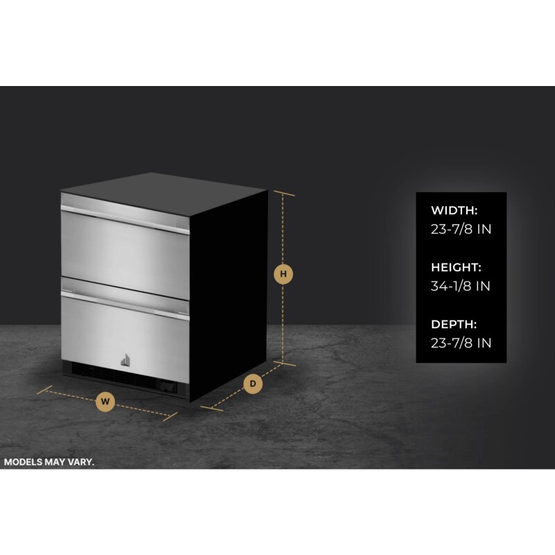 RISE 24" Double-Refrigerator Drawers JUDFP242HL