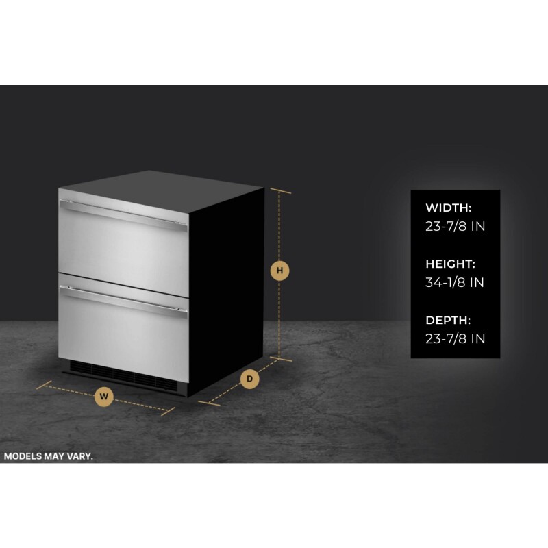 NOIR 24" Double-Refrigerator Drawers JUDFP242HM