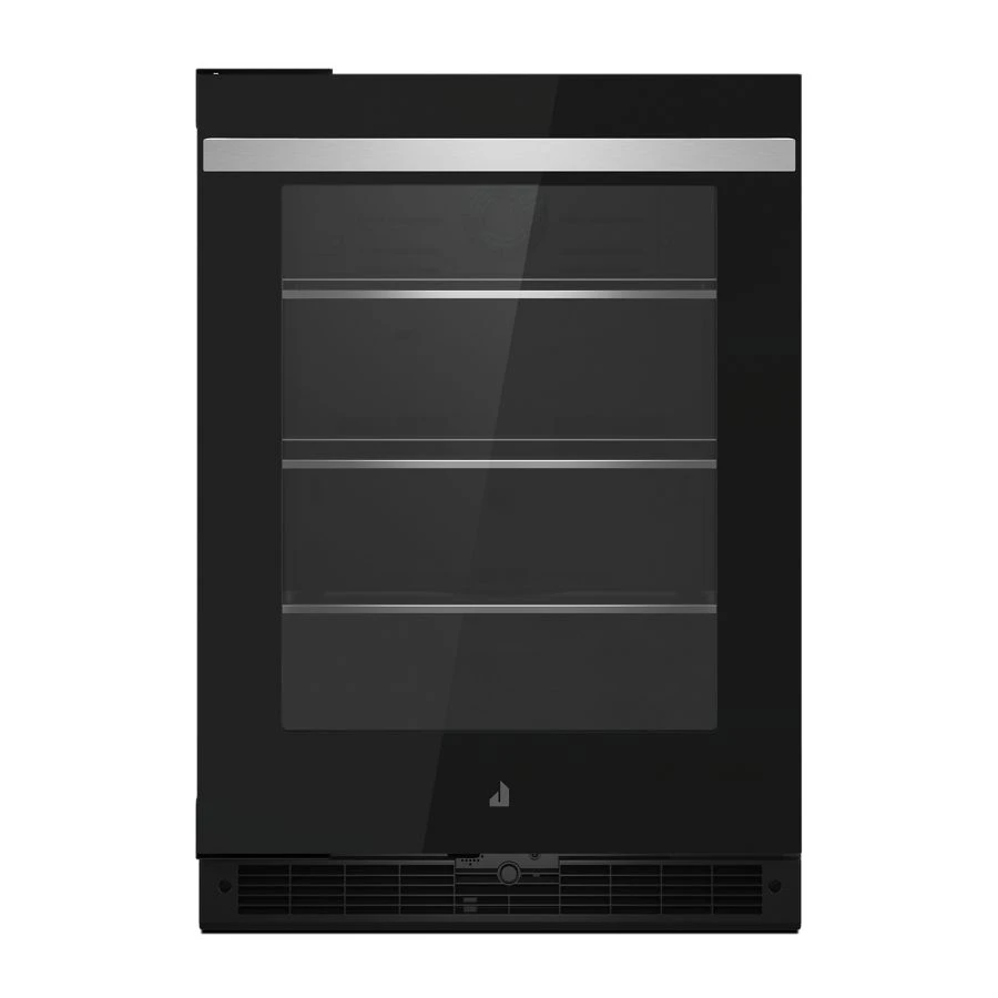 24" NOIR Under Counter Glass Door Refrigerator, Left Swing JUGFL242HM