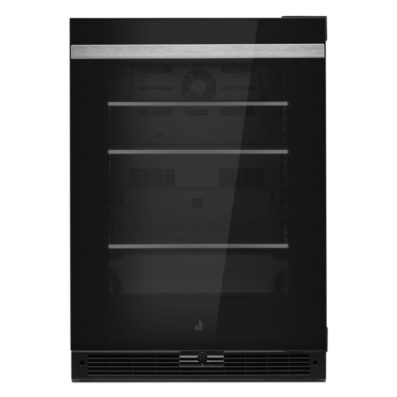 JennAir 24" NOIR Under Counter Glass Door Refrigerator, Right Swing Black JUGFR242HM Picture 1