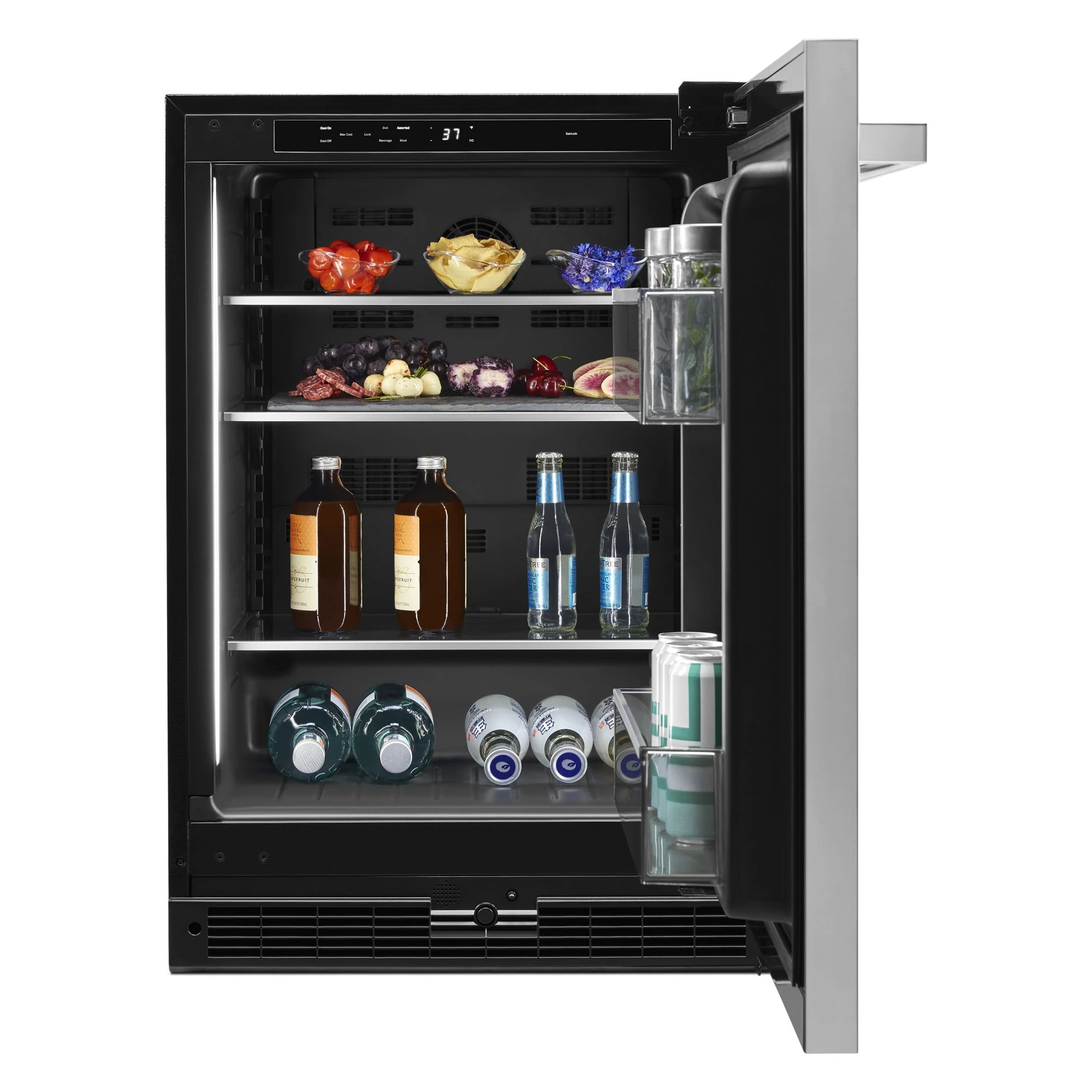 NOIR™ 24" Under Counter Solid Door Refrigerator, Right Swing JURFR242HM