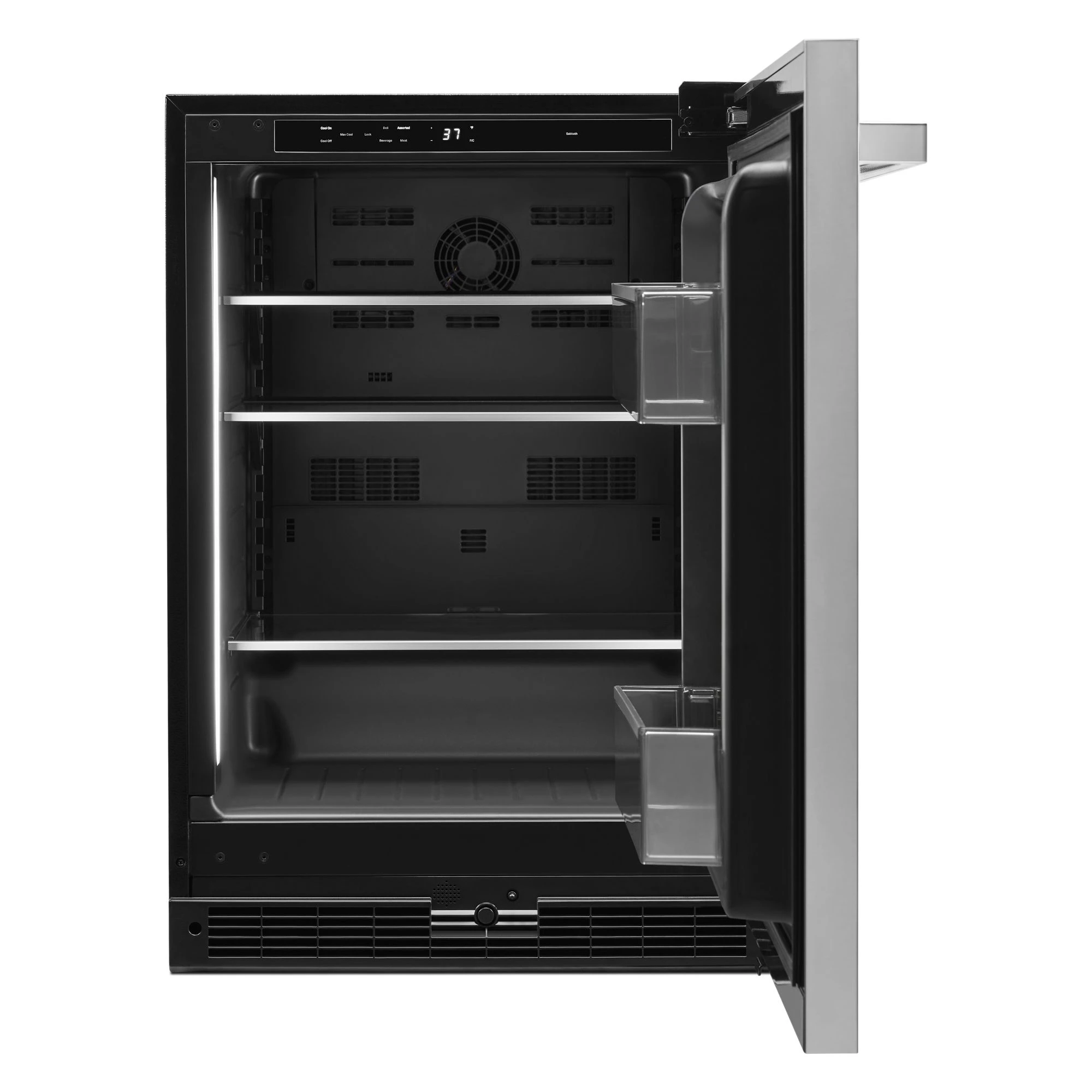 NOIR™ 24" Under Counter Solid Door Refrigerator, Right Swing JURFR242HM