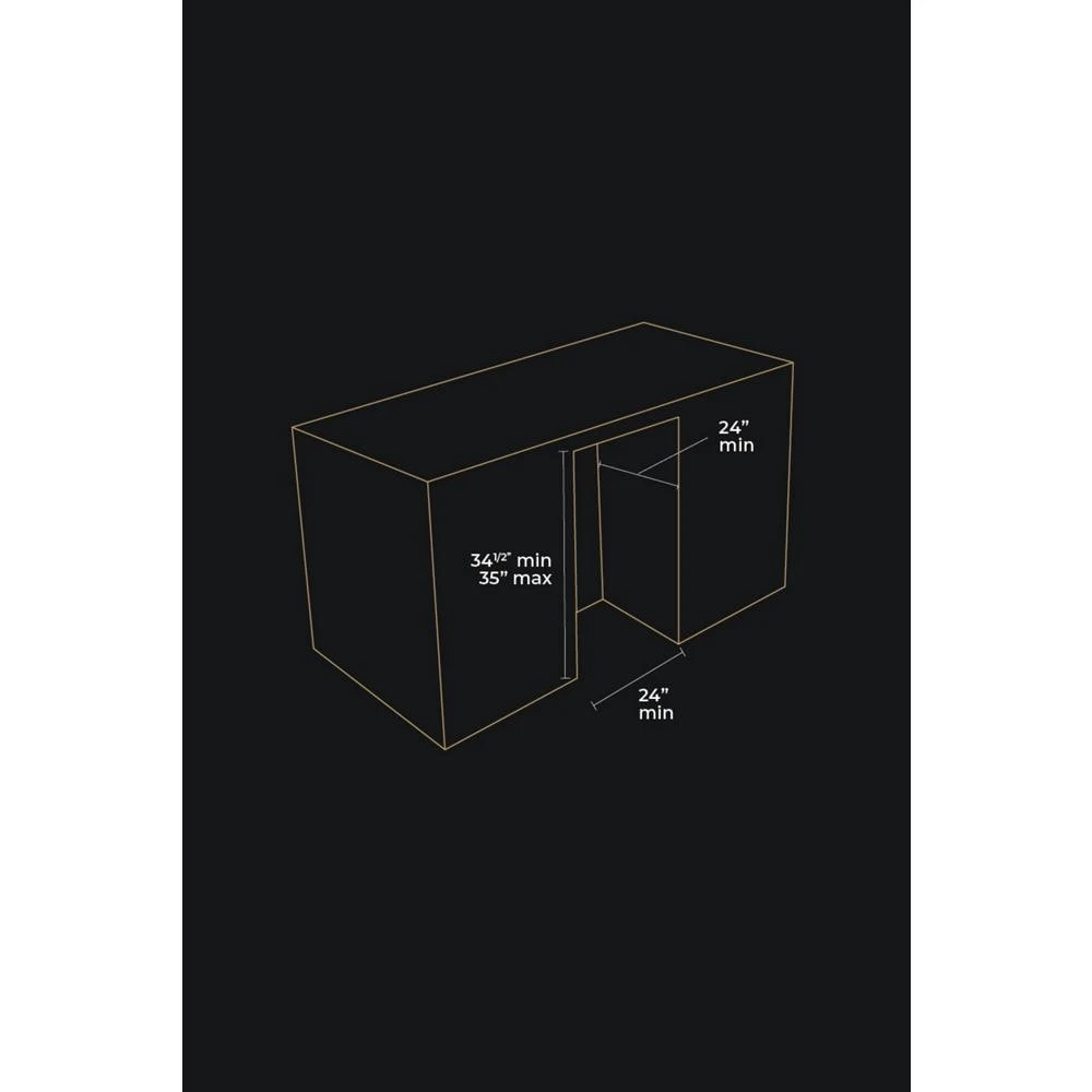 NOIR™ 24" Built-In Undercounter Wine Cellar - RIght Swing JUWFR242HM