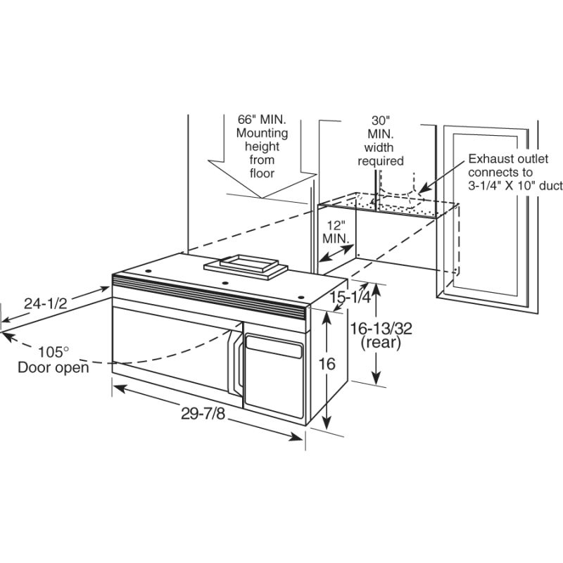 Spacemaker Over-the-Range Microwave Oven JVM1540SMSS