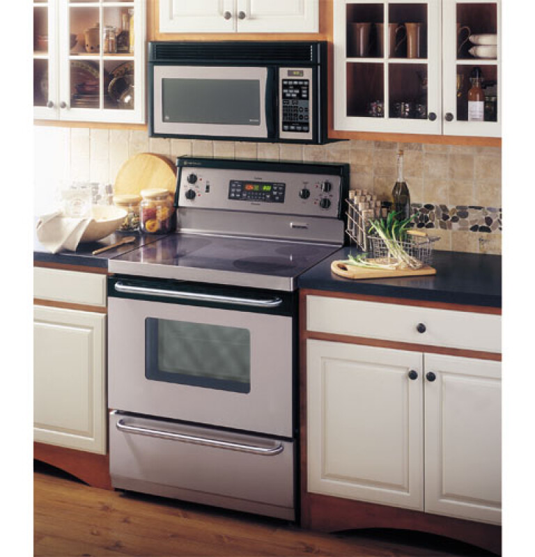 Spacemaker XL1600 1.6 Cu. Ft. Capacity, 1000 Watt Microwave Oven with Outside Venting JVM1650SB