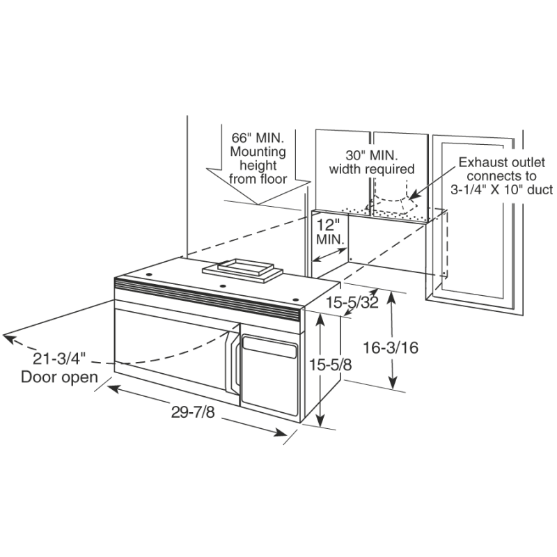 Spacemaker Over-the-Range Microwave Oven JVM1740DMBB