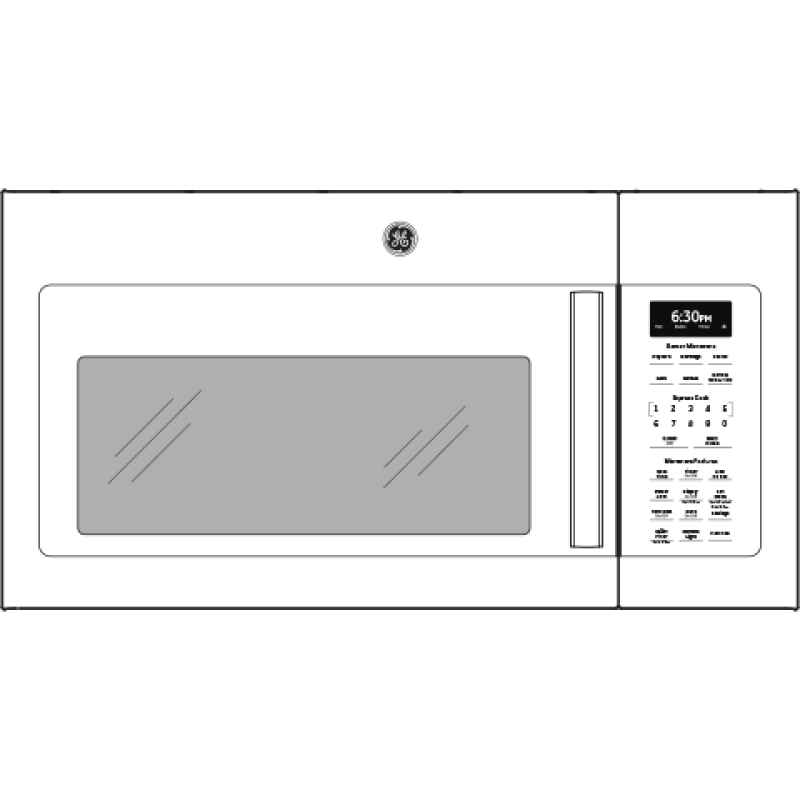 1.7 Cu. Ft. Over-the-Range Sensor Microwave Oven JVM6175DKWW